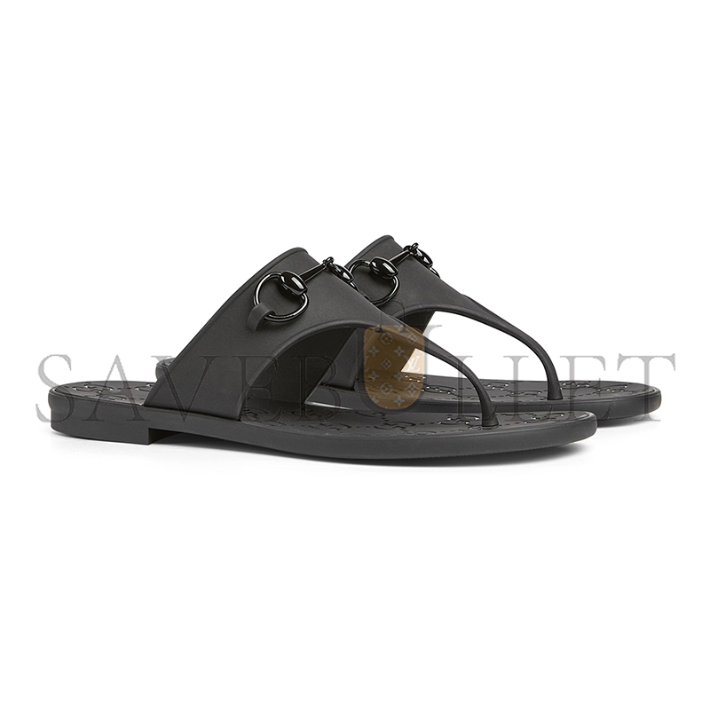 GUCCI WOMEN'S THONG SANDAL WITH HORSEBIT 780306 GUCCI WOMEN'S THONG SANDAL WITH HORSEBIT 780306